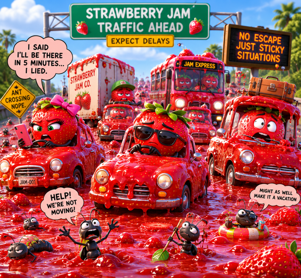 How I feel when stuck in traffic